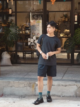 「MAVEN（マベン）のアイテム」を使った、TangPangさん（メンズ・173cm）の夏コーディネート