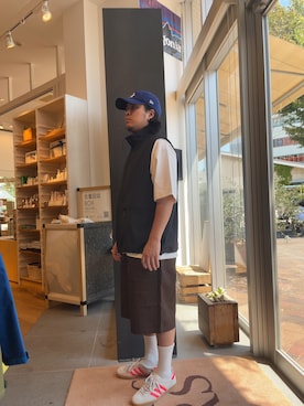 「Foxfire（フォックスファイヤー）のアイテム」を使った、下田海秀さん（メンズ・168cm）の夏コーディネート