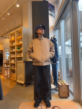 「EKAL（エカル）のアイテム（ジャケット/アウター）」を使った、下田海秀さん（メンズ・168cm）の冬コーディネート