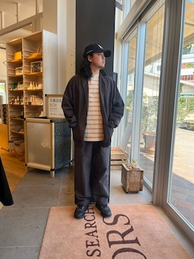 下田海秀さん（メンズ・168cm）の春コーディネート