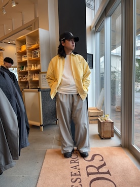 「DANTON（ダントン）のアイテム」を使った、下田海秀さん（メンズ・168cm）の春コーディネート