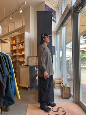 「LACOSTE（ラコステ）のアイテム」を使った、下田海秀さん（メンズ・168cm）の秋コーディネート