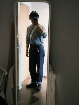 「LEVI'S VINTAGE CLOTHING（リーバイスビンテージクロージング）のLevi's/リーバイス LEVI'S VINTAGE CLOTHIG 501xx 1933年復刻モデル（Denim pants、ブルー系）」を使った、rookiespoonさん（メンズ・183cm）の春コーディネート