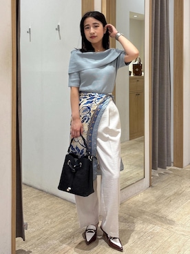 「アイテム（バンダナ/スカーフ）」を使った、スズさん（レディース・152cm・20代）の夏コーディネート