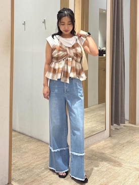「アイテム（パンツ）」を使った、スズさん（レディース・152cm・20代）の夏コーディネート