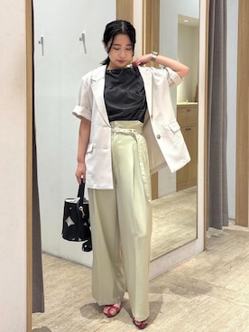 「Juze（ジュゼ）のアイテム（サンダル）」を使った、スズさん（レディース・152cm）の夏コーディネート