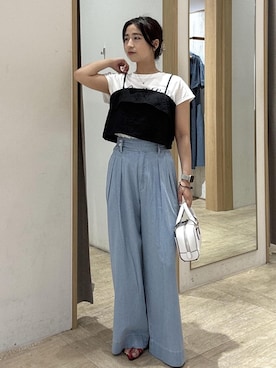 「アイテム（パンツ）」を使った、スズさん（レディース・152cm・20代）の夏コーディネート