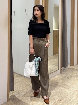 「アイテム（バンダナ/スカーフ）」を使った、スズさん（レディース・152cm・20代）の夏コーディネート