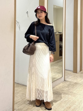 「アイテム（スウェット）」を使った、スズさん（レディース・152cm）の秋コーディネート