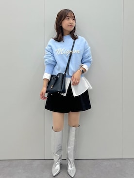 「VIS（ビス）の【洗える】ジャージメルトンショートパンツ（その他パンツ）」を使った、スズさん（レディース・152cm）の秋コーディネート