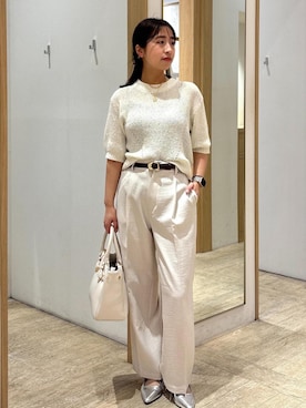 「Juze（ジュゼ）のリボンヒールパンプス（パンプス）」を使った、スズさん（レディース・152cm）の春コーディネート