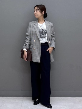 「VIS（ビス）のアイテム（トップス）」を使った、スズさん（レディース・152cm）の秋コーディネート