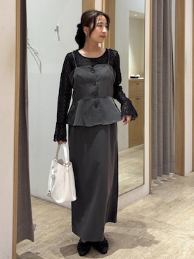 「アイテム（パンプス）」を使った、スズさん（レディース・152cm）の秋コーディネート