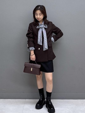 「VIS（ビス）のアイテム（ジャケット/アウター）」を使った、スズさん（レディース・152cm）の秋コーディネート