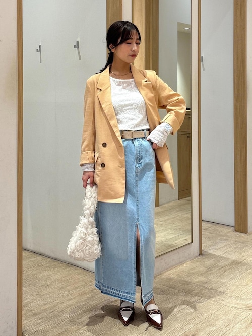 ファッション 通販 セール】【洗える】アイラインウォシュデニムスカート（デニム スカート