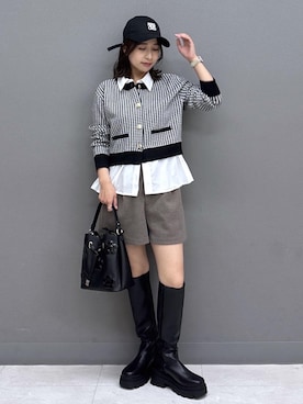 「VIS（ビス）のアイテム（帽子）」を使った、スズさん（レディース・152cm）の秋コーディネート