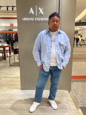 「ARMANI EXCHANGE（アルマーニエクスチェンジ）のアイテム」を使った、0129evolutionさん（メンズ・165cm）の夏コーディネート