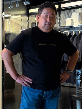 「ARMANI EXCHANGE（アルマーニエクスチェンジ）のアイテム」を使った、0129evolutionさん（メンズ・165cm）の春コーディネート