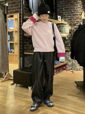 「アイテム（ボストンバッグ）」を使った、MATSUMURAさん（レディース・159cm・40代）の冬コーディネート