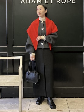 「アイテム（スカート）」を使った、MATSUMURAさん（レディース・159cm・40代）の冬コーディネート