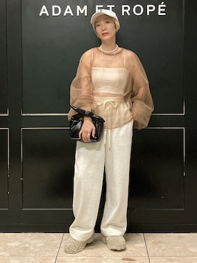 「アイテム（帽子）」を使った、MATSUMURAさん（レディース・159cm・40代）の夏コーディネート