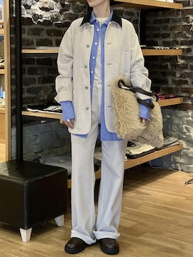 「アイテム（カバーオール）」を使った、MATSUMURAさん（レディース・159cm・40代）の秋コーディネート