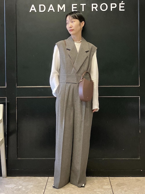 EMOELLE】スリーブレスオールインワン メランジ（つなぎ