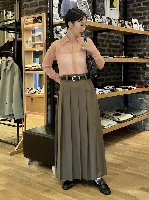 セール】【EMOELLE】フロントプリーツスカート（スカート）｜ADAM ET