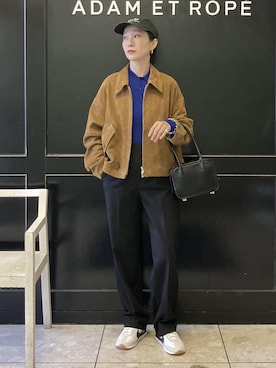 「アイテム（ポロシャツ）」を使った、MATSUMURAさん（レディース・159cm）の冬コーディネート