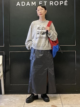 「アイテム（バックパック/リュック）」を使った、MATSUMURAさん（レディース・159cm）の秋コーディネート