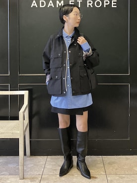「アイテム（ジャケット/アウター）」を使った、MATSUMURAさん（レディース・159cm・40代）の秋コーディネート