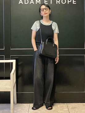 「ADAM ET ROPE'（アダムエロペ）のアイテム」を使った、MATSUMURAさん（レディース・159cm）の夏コーディネート