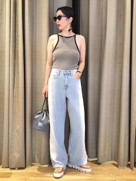 「ALLEGE（アレッジ）のアイテム」を使った、MATSUMURAさん（レディース・159cm）の夏コーディネート