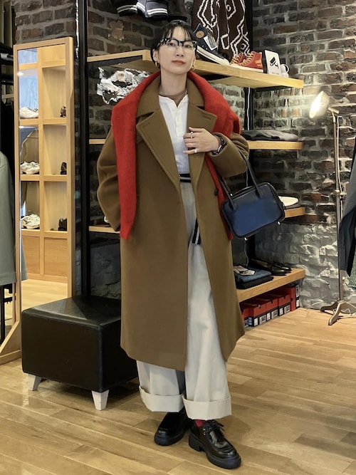 ウールボンディングラグランロングコート（ステンカラーコート）｜ADAM