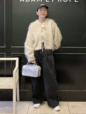 「アイテム（カーディガン/ボレロ）」を使った、MATSUMURAさん（レディース・159cm・40代）の秋コーディネート