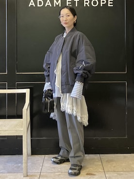 「PROVOKE （プロヴォーク）のアイテム」を使った、MATSUMURAさん（レディース・159cm）の冬コーディネート