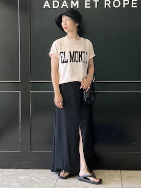 「アイテム（帽子）」を使った、MATSUMURAさん（レディース・159cm・40代）の夏コーディネート