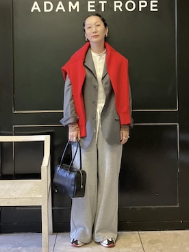 「ADAM ET ROPÉ」｜MATSUMURAさん（レディース・159cm）の冬コーディネート