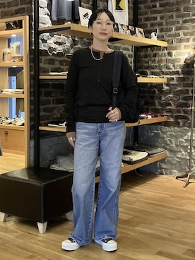 「アイテム（バックパック/リュック）」を使った、MATSUMURAさん（レディース・159cm・40代）の秋コーディネート