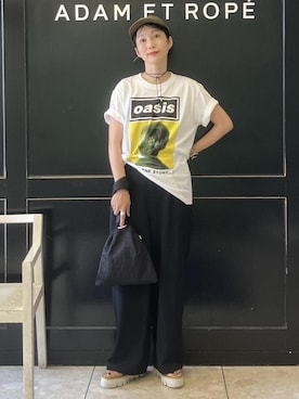 「アイテム（つなぎ/オールインワン）」を使った、MATSUMURAさん（レディース・159cm）の夏コーディネート