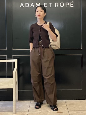 「アイテム（チューブトップ）」を使った、MATSUMURAさん（レディース・159cm）の夏コーディネート