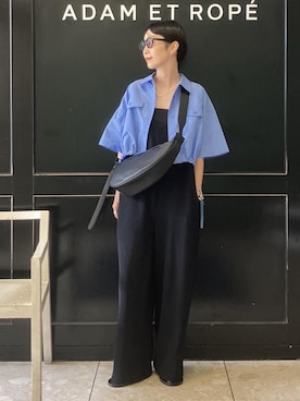 「アイテム（つなぎ/オールインワン）」を使った、MATSUMURAさん（レディース・159cm）の夏コーディネート
