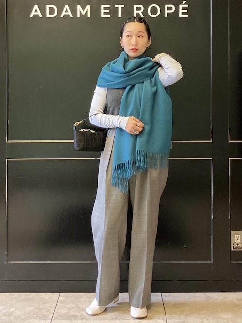 WILD LIFE TAILOR】ウーステッド ワイド ストレート スラックス WILD LIFE TAILOR】ウーステッド ワイド ストレート スラックス