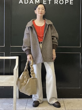 「アイテム（その他アウター）」を使った、MATSUMURAさん（レディース・159cm・40代）の秋コーディネート