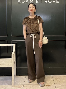 「アイテム（Tシャツ/カットソー）」を使った、MATSUMURAさん（レディース・159cm・40代）の夏コーディネート