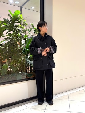 「きれいめカジュアル」｜「アイテム（その他アウター）」を使った、オナカさん（レディース・153cm）の秋コーディネート