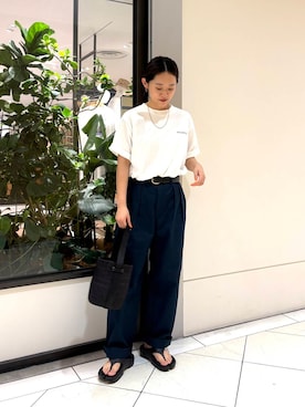 「ショートヘア」｜オナカさん（レディース・153cm）の夏コーディネート