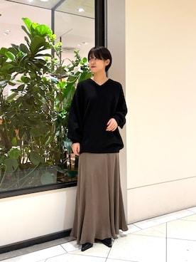 「アイテム（ステンカラーコート）」を使った、オナカさん（レディース・153cm）の秋コーディネート