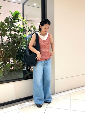 「ITTI（イッチ）のアイテム」を使った、オナカさん（レディース・153cm）の夏コーディネート
