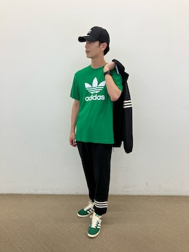「アディダスコーデ」｜「アイテム（ジャケット/アウター）」を使った、yumaさん（メンズ・180cm）の夏コーディネート
